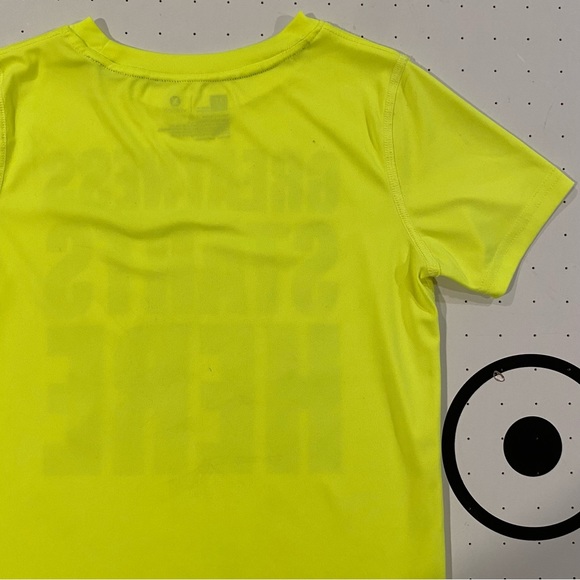 Xersion Boys Size 7 XL Quick-Dri Short Sleeve Tshirt, Safety Yellow Color - Picture 7 of 9